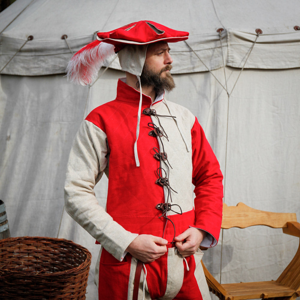 Landsknecht Wams "Imperialis" rot-natur
