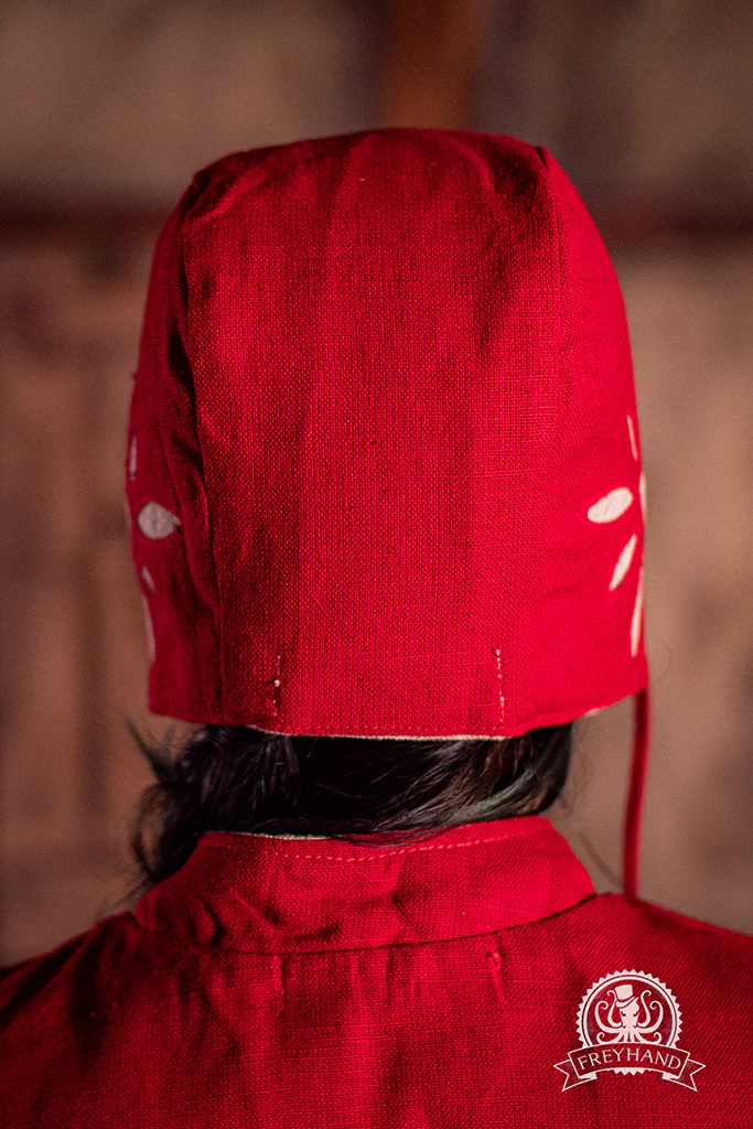 Landsknecht Bundhaube "Imperialis" rot-natur