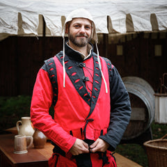 Landsknecht Weste "Imperialis" rot-schwarz