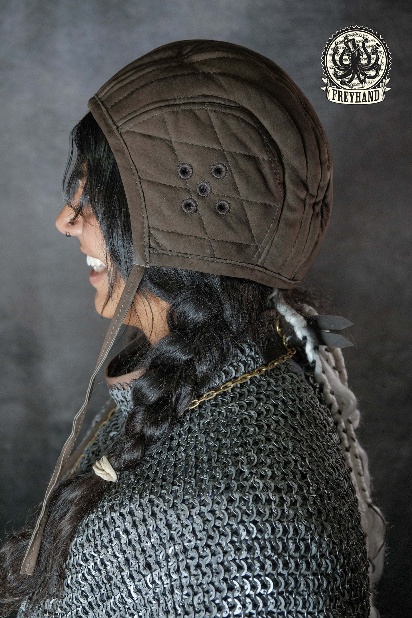 Polsterhaube "Bernhard" Nubukleder - braun