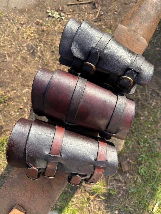 Armschienen "Bonas" Leder braun Paar