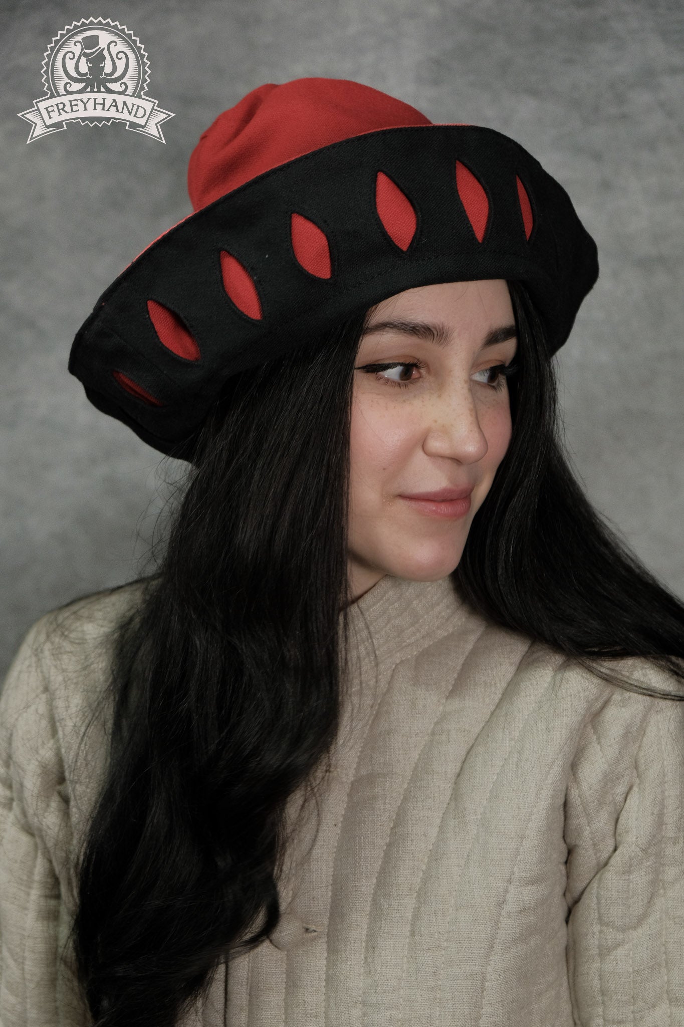 Migo Wanderhut Canvas rot - schwarz