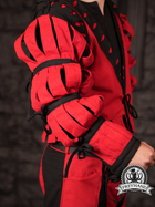 Landsknecht Langer Ärmel Imperialis Streifen Rot/Schwarz