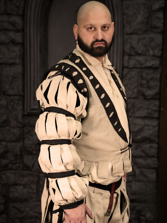 Landsknecht Langer Ärmel Imperialis Streifen Natur/Schwarz