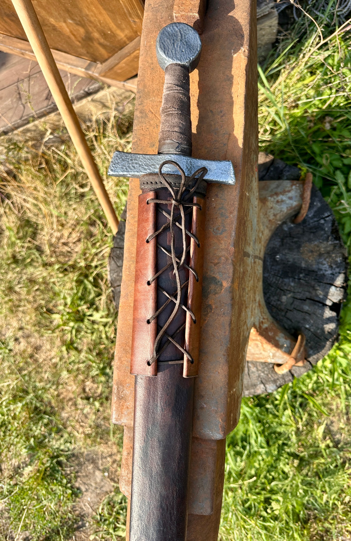Schwertscheidenhalter "Albert" Leder braun
