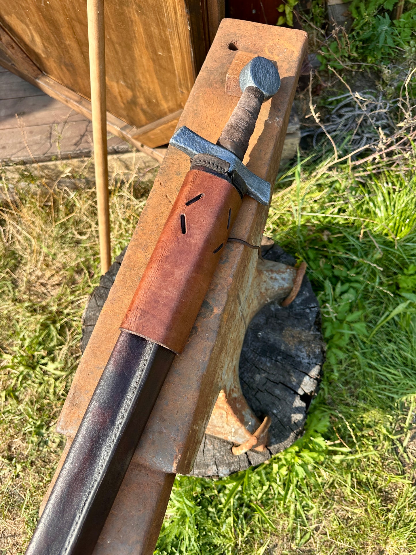 Schwertscheidenhalter "Albert" Leder braun