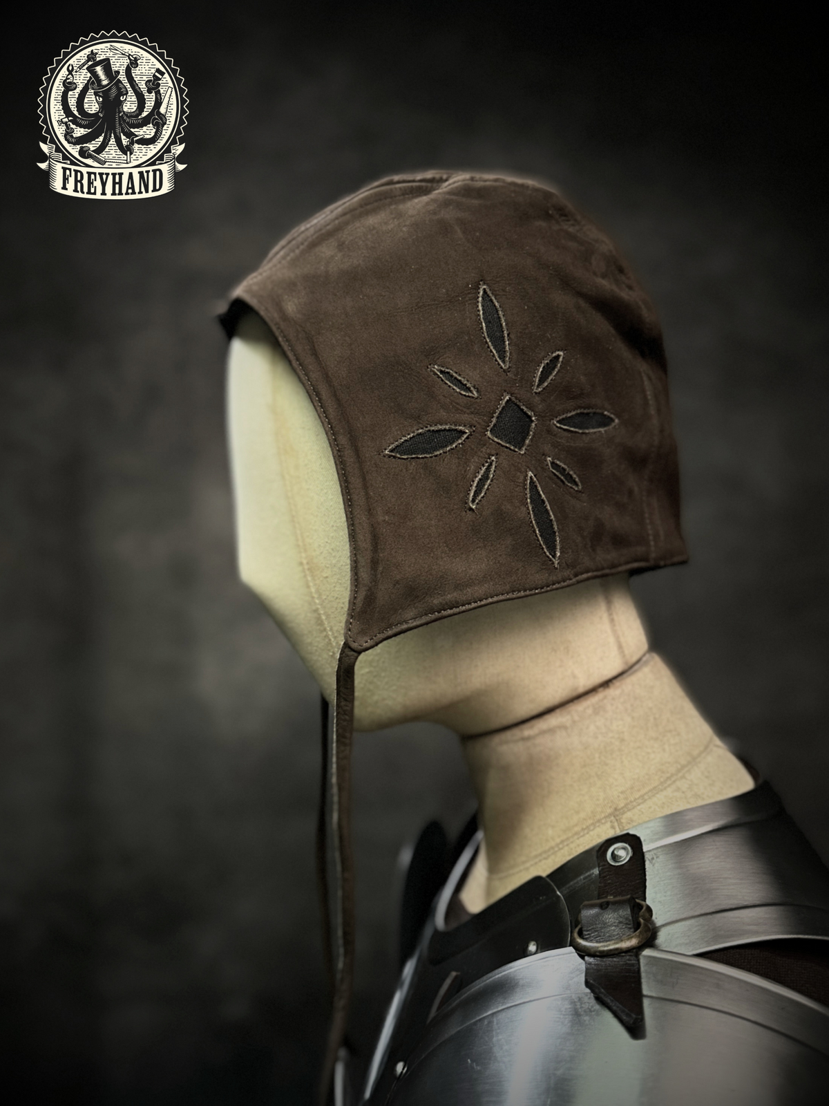 Landsknecht Leather Coif "Imperialis"