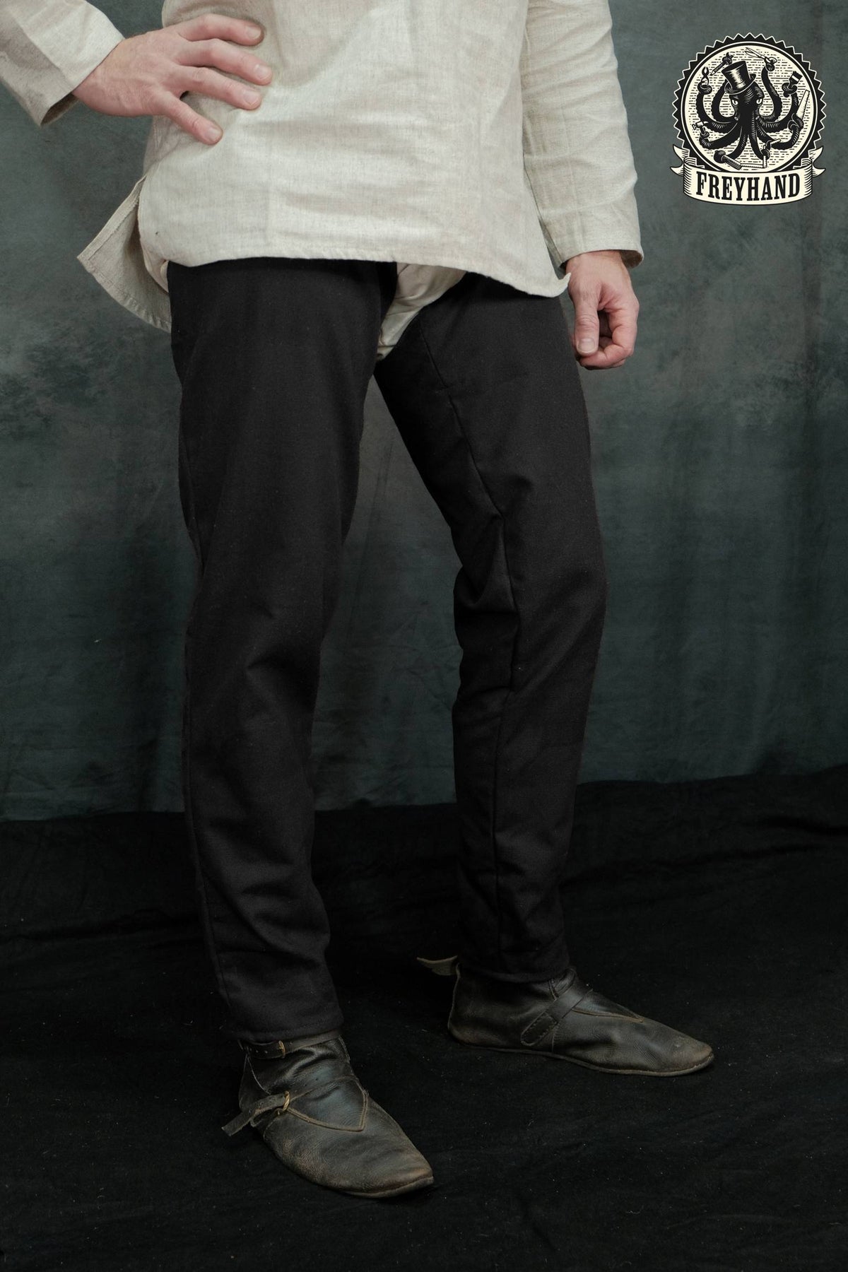 Beinlinge "Reynfred" Canvas schwarz