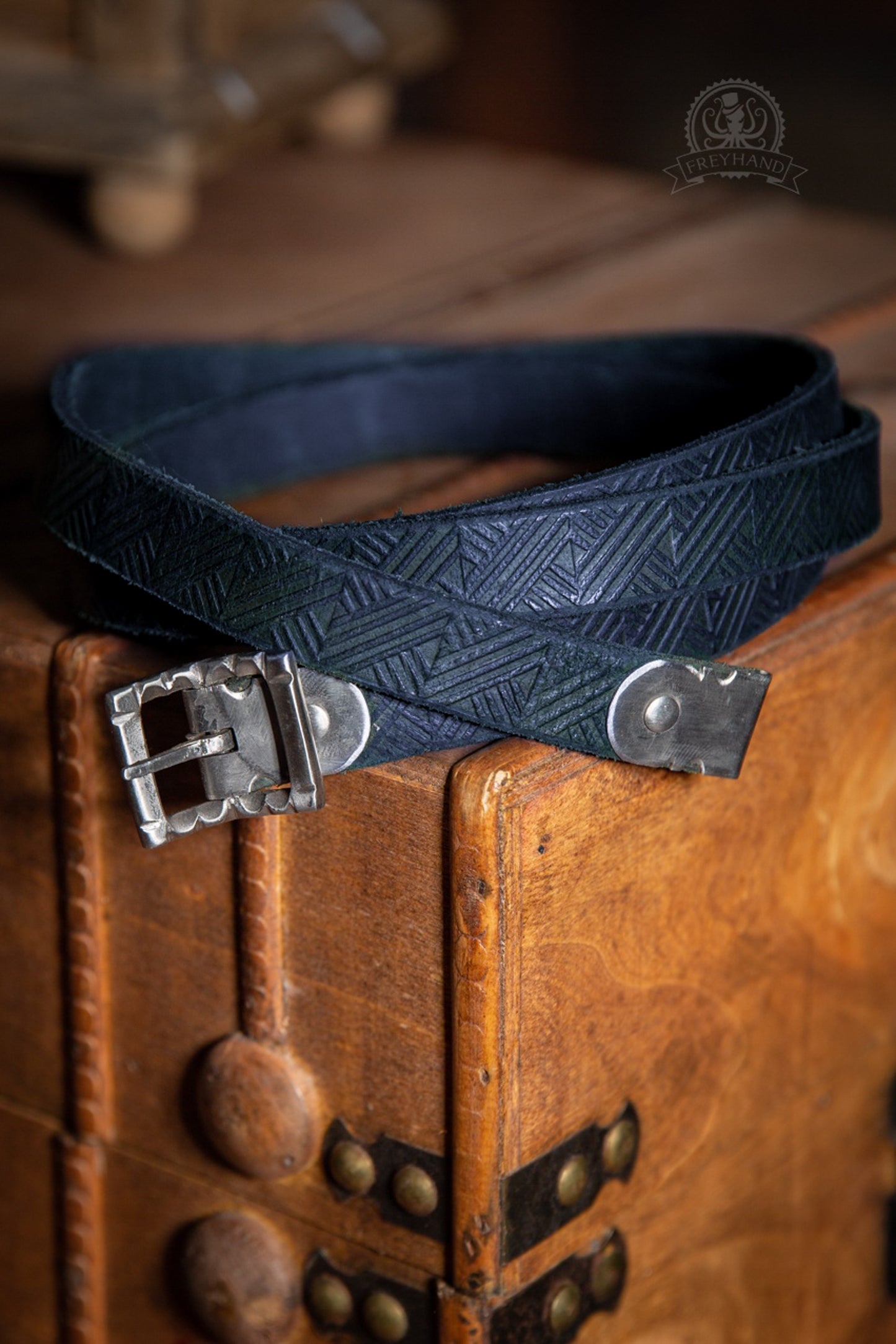 Gürtel geprägt 20 mm "Erwin" 140cm Leder