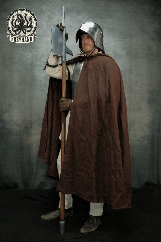 Umhang mit Kapuze "Galanthus" Wolle braun