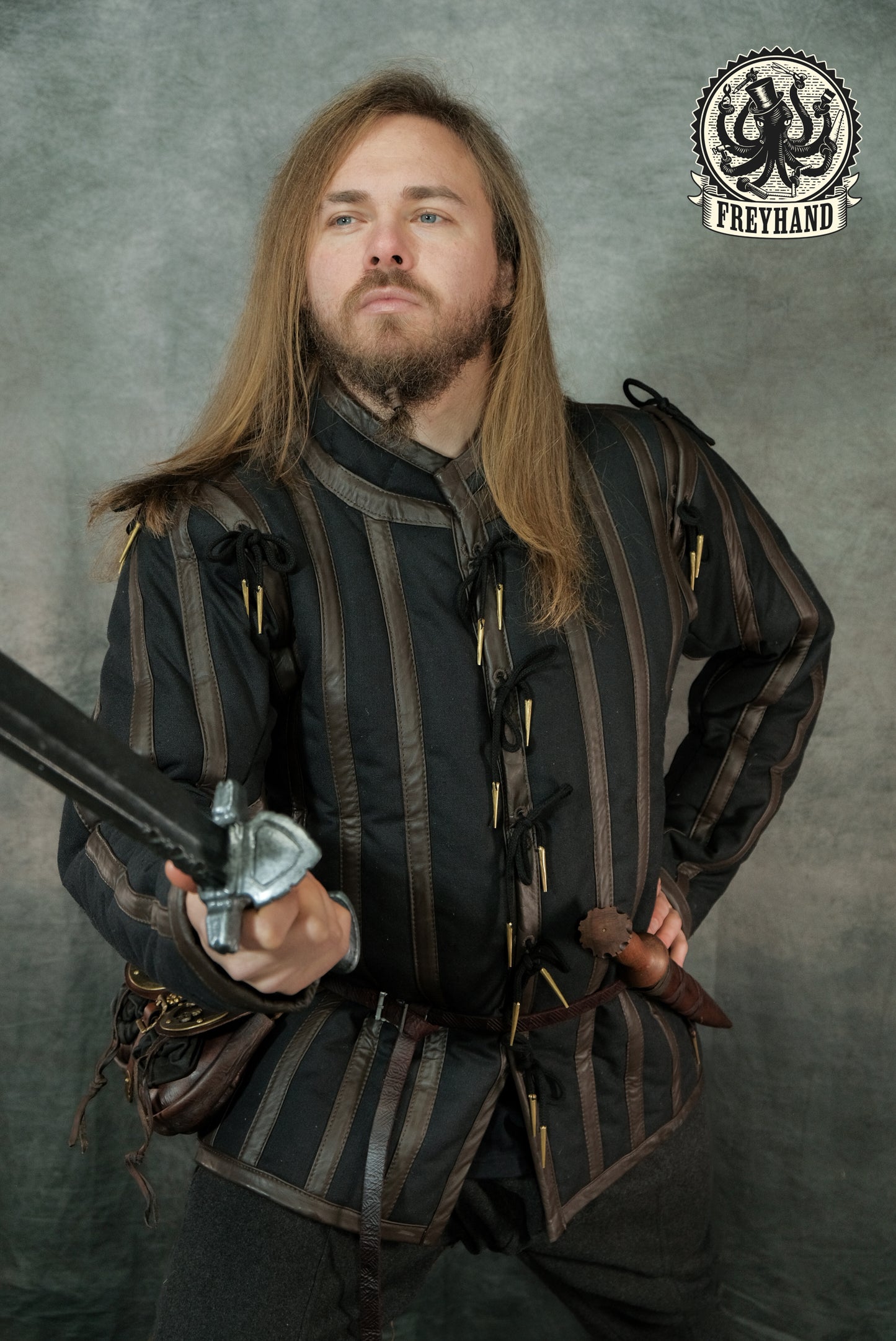 Vorbestellung Gambeson "Poitiers" Canvas - Leder