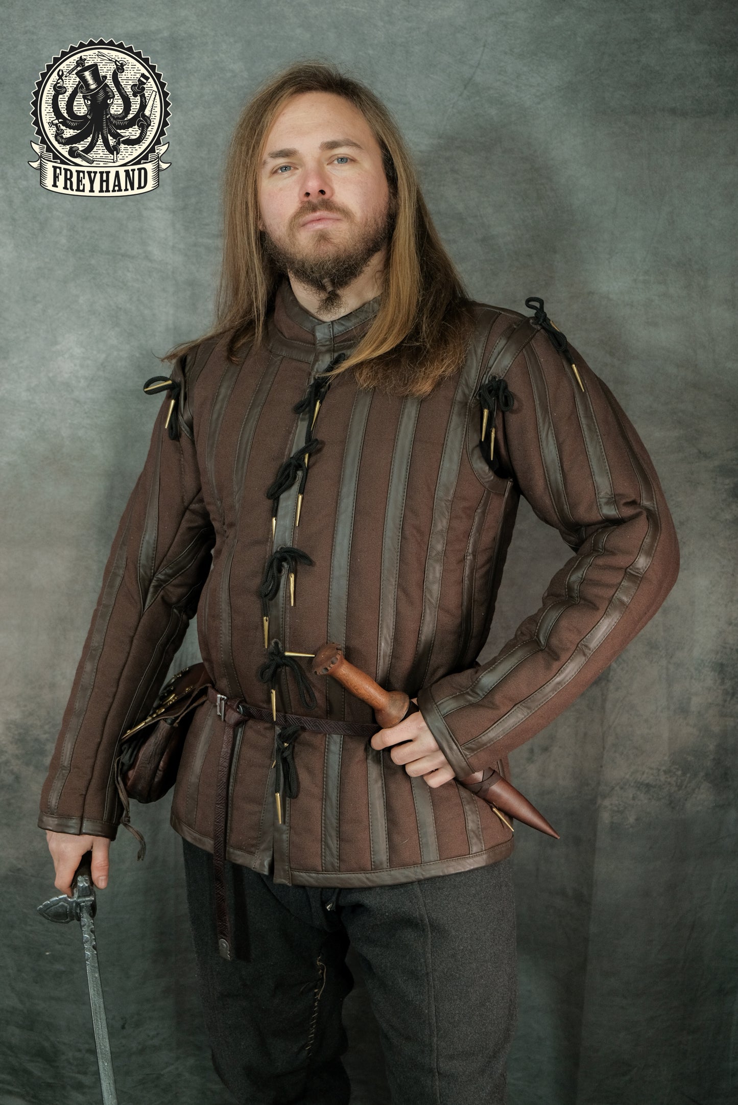 Vorbestellung Gambeson "Poitiers" Canvas - Leder