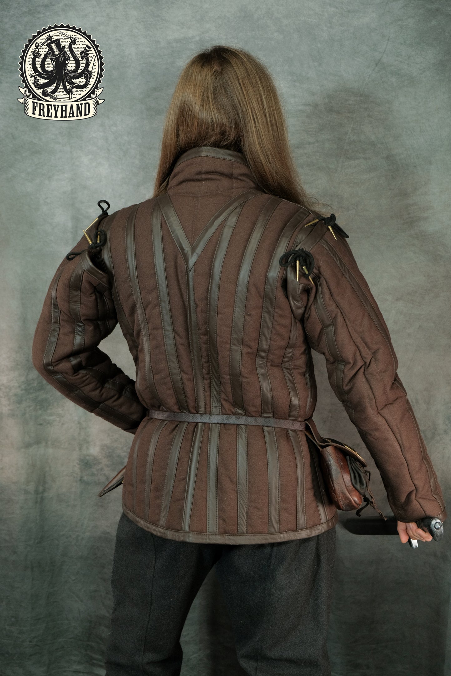 Vorbestellung Gambeson "Poitiers" Canvas - Leder