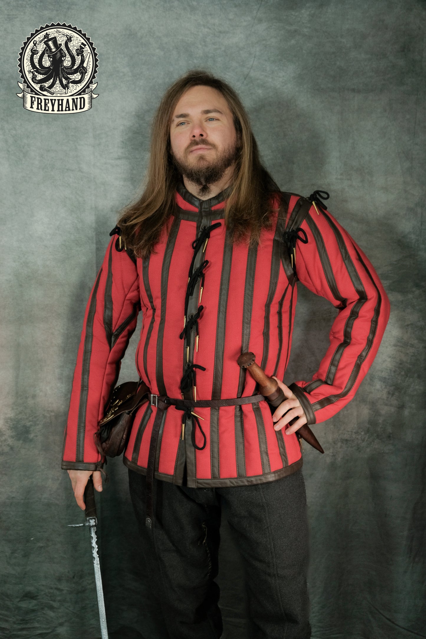 Vorbestellung Gambeson "Poitiers" Canvas - Leder