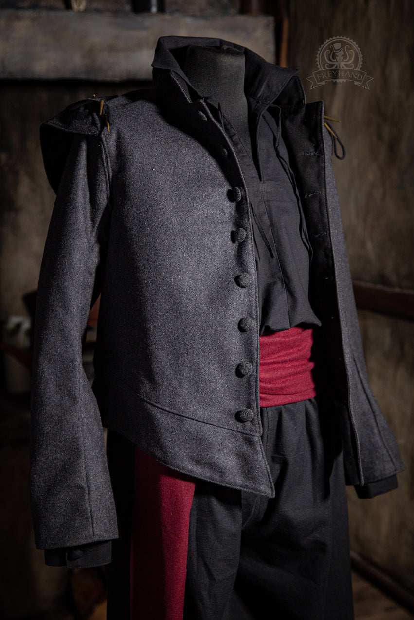 Musketier Jacke "Quentin" Wolle grau