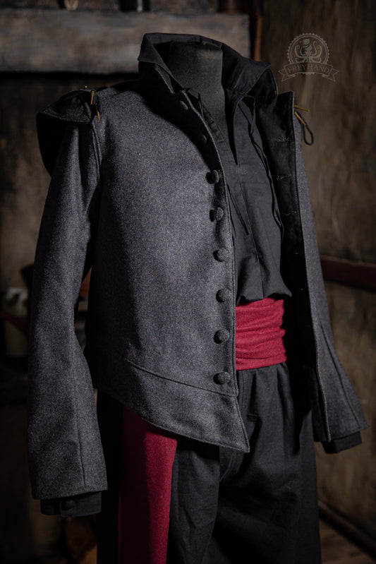 Musketier Jacke "Quentin" Wolle grau