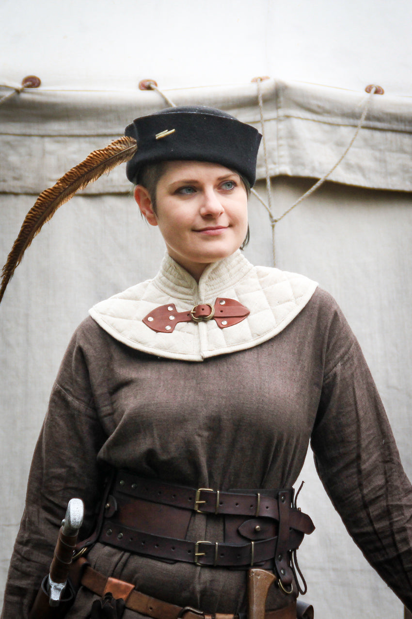 Polsterkragen "Donnergrund" Canvas natur