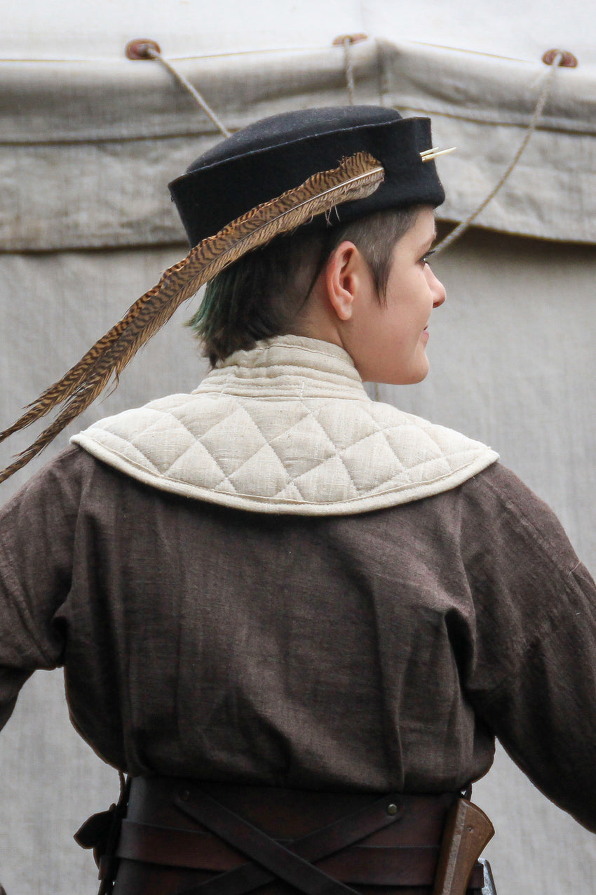 Polsterkragen "Donnergrund" Canvas natur