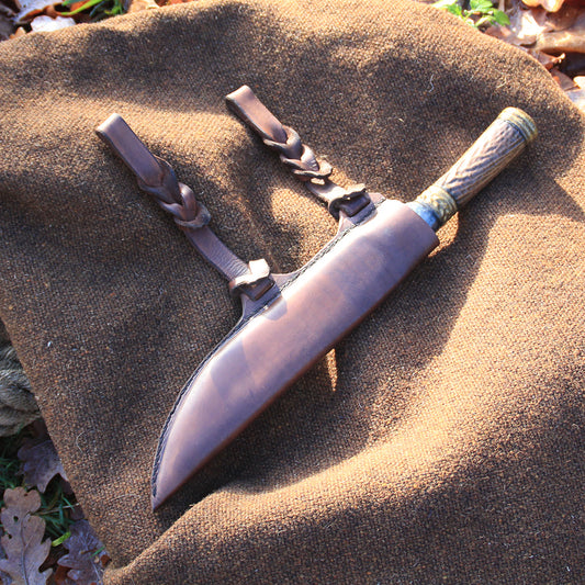 Set aus Sax-Dolch "Ragnar" und Lederscheide "Pinus"