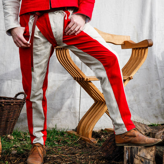 Outlet-Landsknecht Hose Imperialis Rot/Weiß