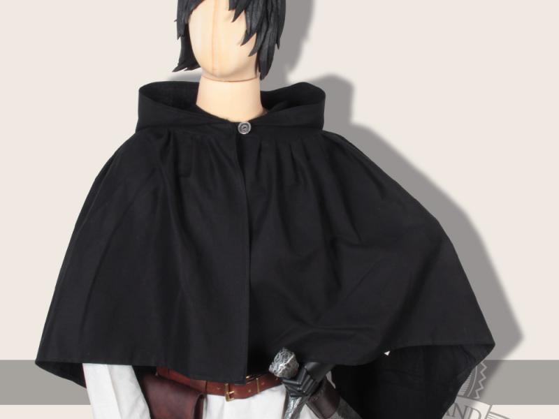 Umhang Cape "Carum" Canvas schwarz