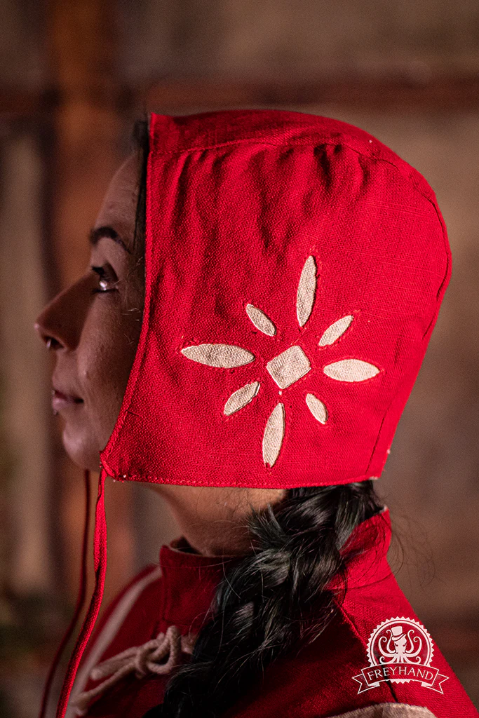 Landsknecht Bundhaube "Imperialis" rot-natur
