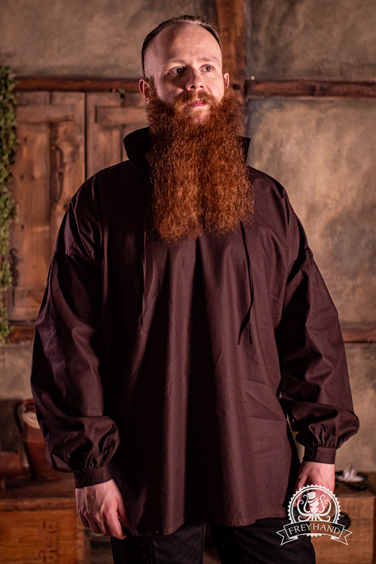Musketier Hemd "Remy" Baumwolle braun