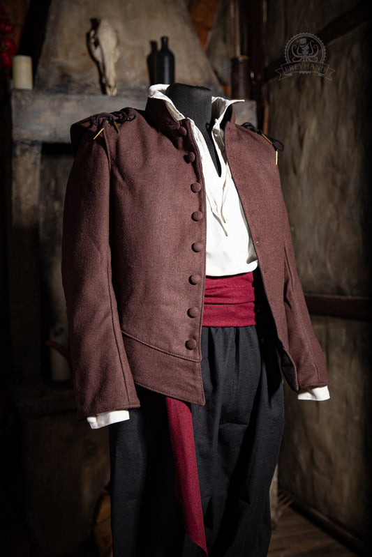 Musketier Jacke "Quentin" Wolle braun