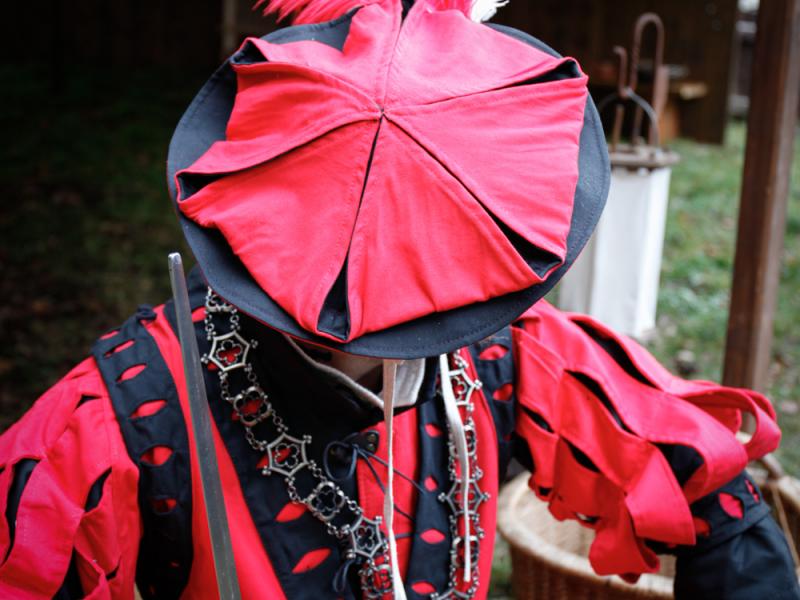 Hut "Frundsberg" Canvas rot-schwarz