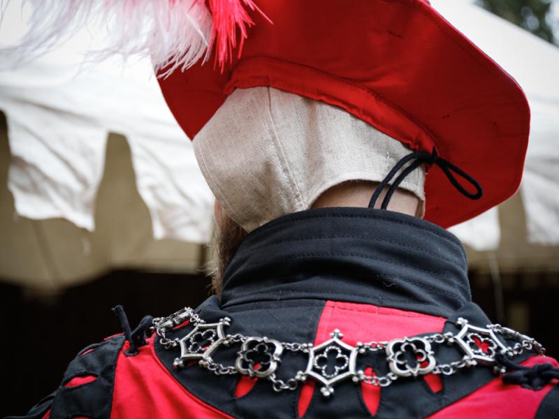 Hut "Frundsberg" Canvas rot-schwarz