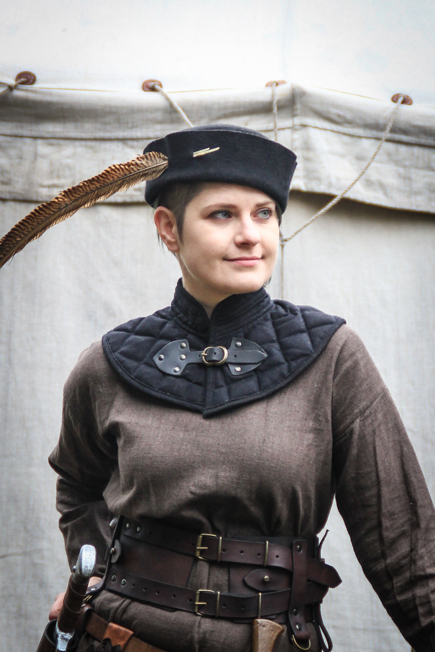 Polsterkragen "Donnergrund" Canvas schwarz