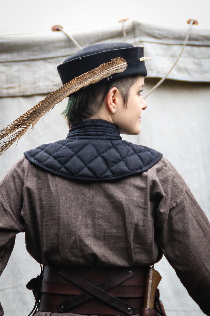 Polsterkragen "Donnergrund" Canvas schwarz