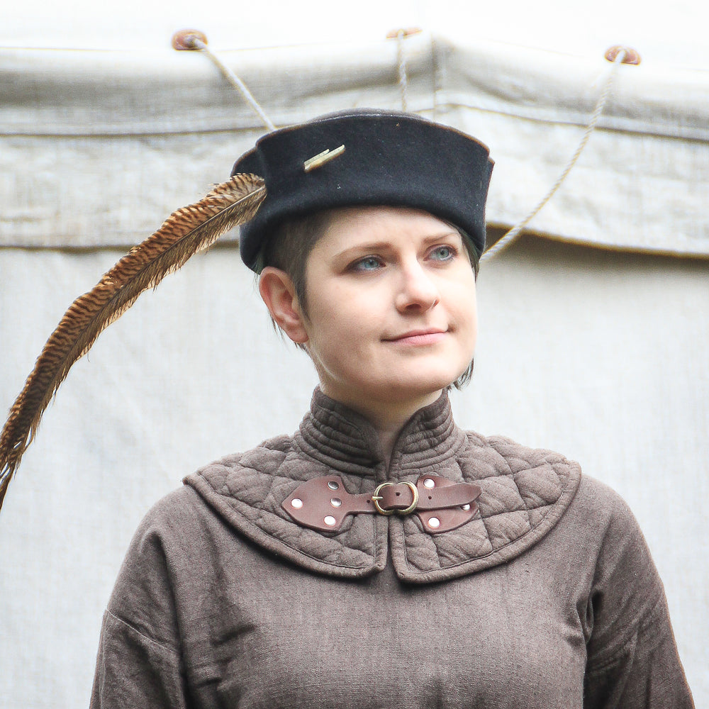 Polsterkragen "Donnergrund" Canvas braun