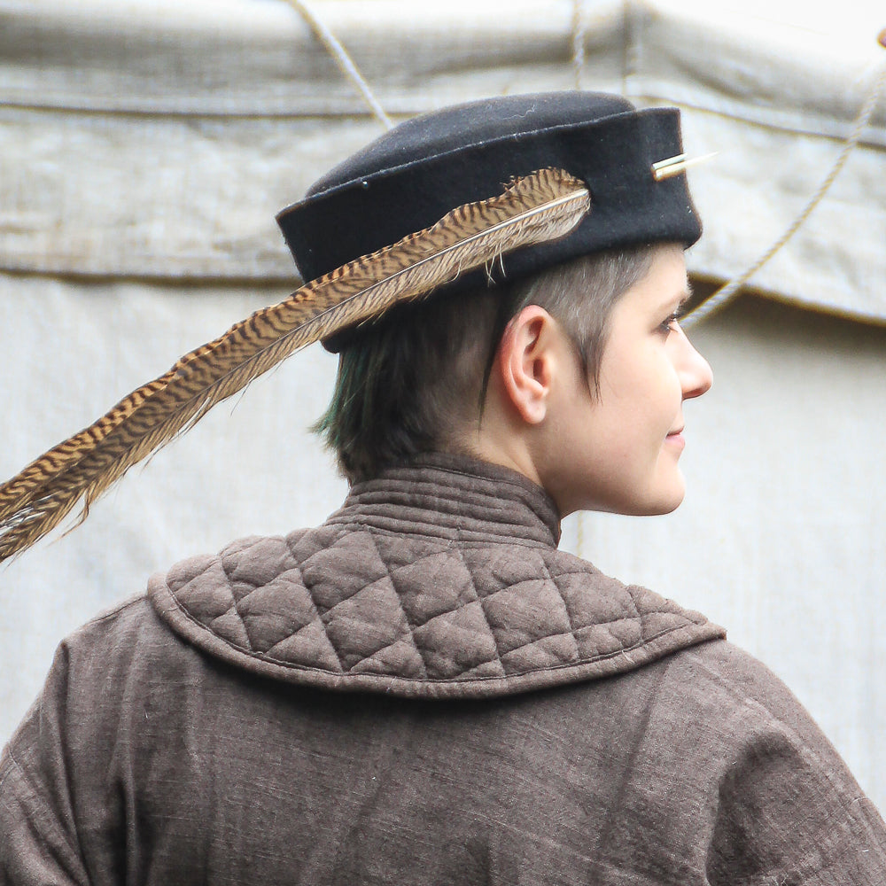 Polsterkragen "Donnergrund" Canvas braun