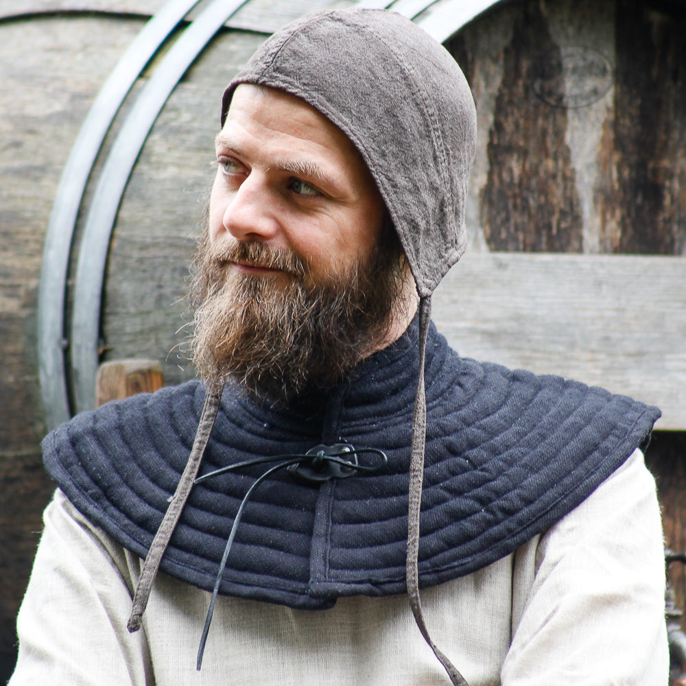 Polsterkragen "Rabenfurth" Canvas schwarz