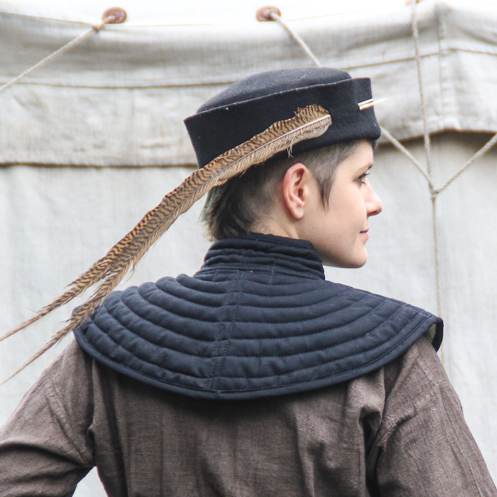 Polsterkragen "Rabenfurth" Canvas schwarz