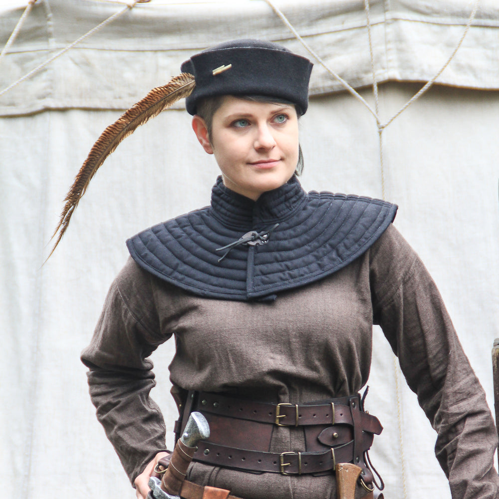 Polsterkragen "Rabenfurth" Canvas schwarz