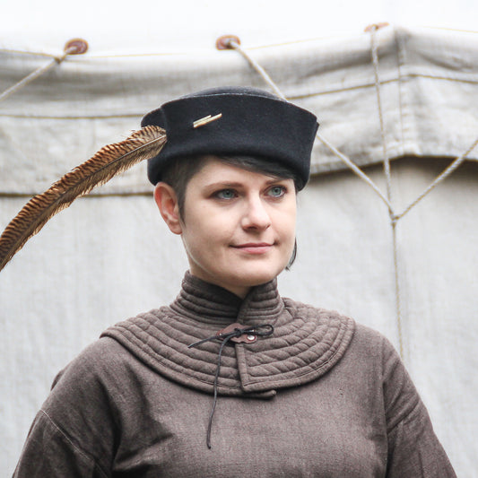 Polsterkragen "Rabenfurth" Canvas braun