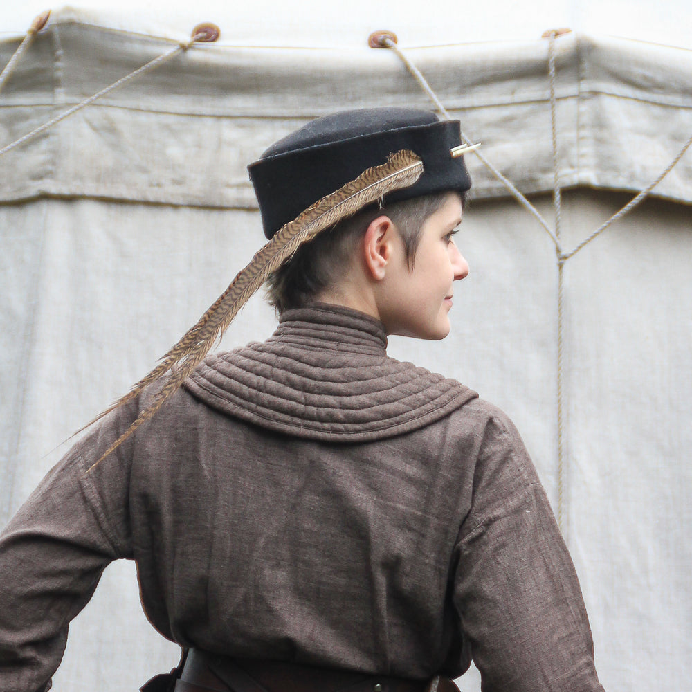 Polsterkragen "Rabenfurth" Canvas braun