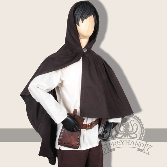 Umhang Cape "Carum" Canvas braun
