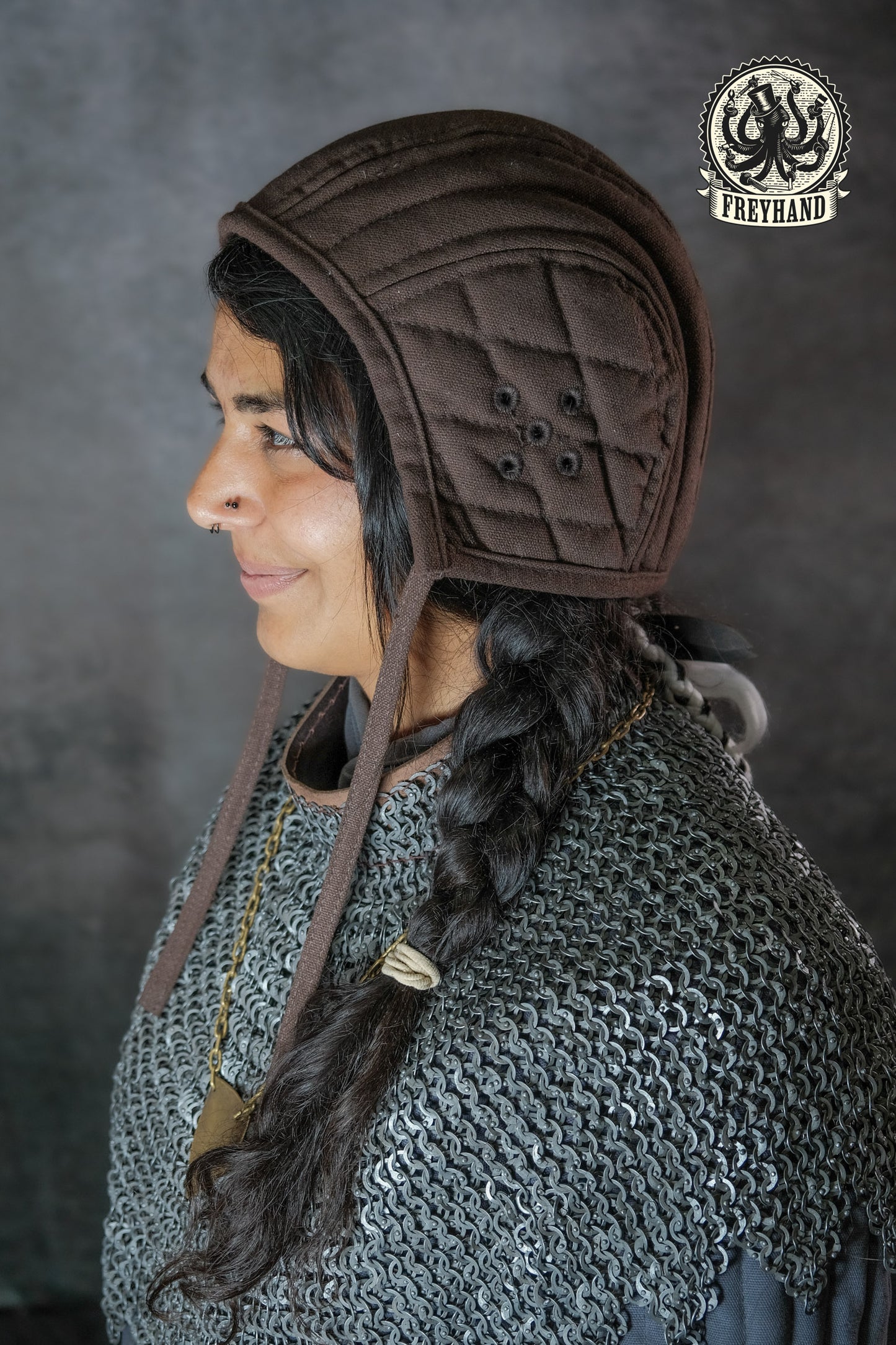 Polsterhaube "Bernhard" Canvas - braun