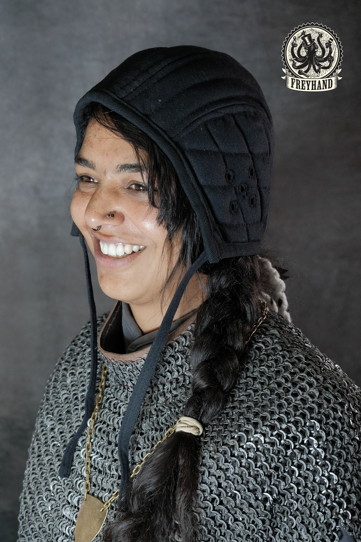 Polsterhaube "Bernhard" Canvas - schwarz