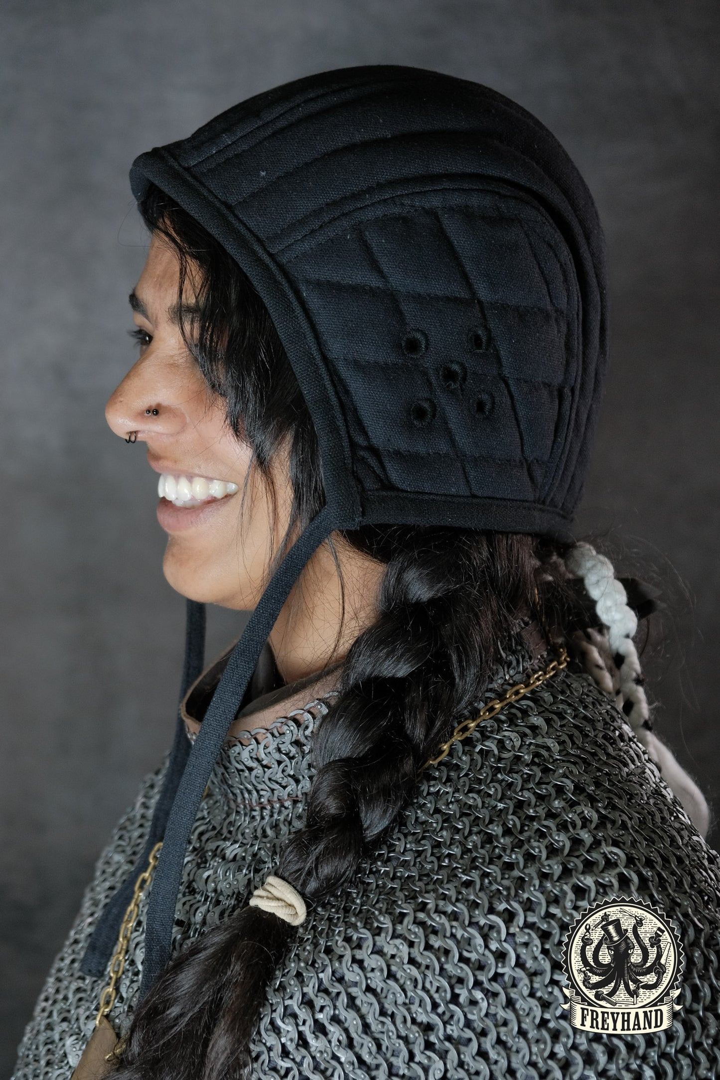 Polsterhaube "Bernhard" Canvas - schwarz