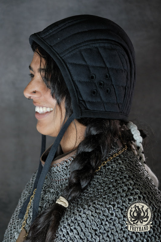 Polsterhaube "Bernhard" Canvas - schwarz