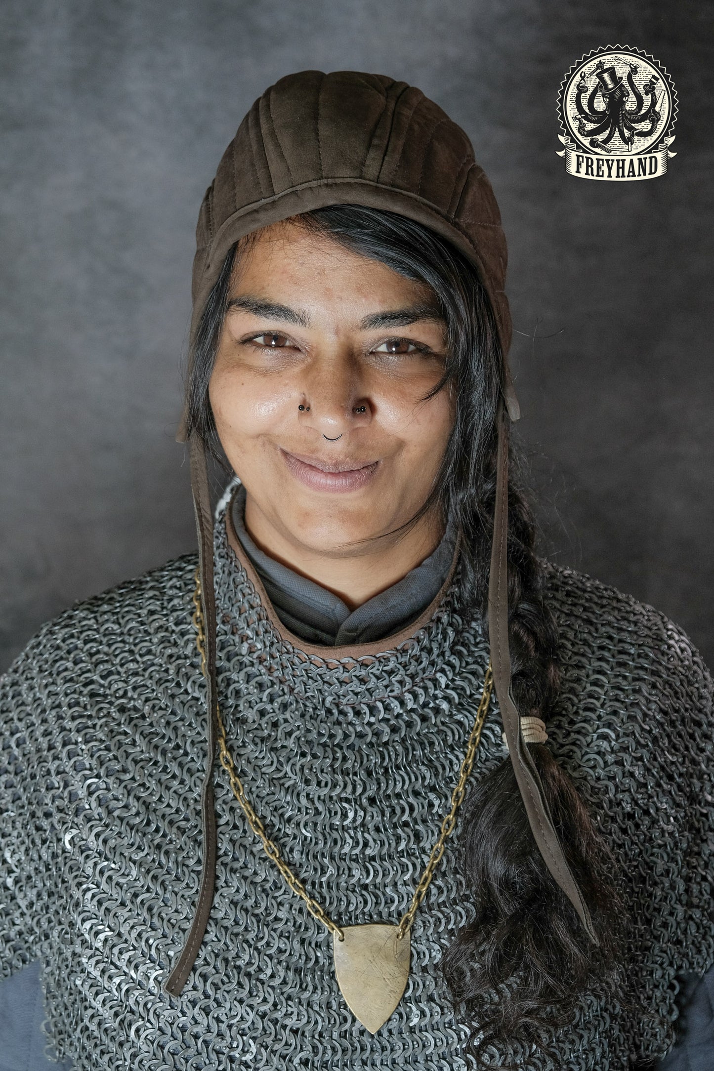 Polsterhaube "Bernhard" Nubukleder - braun