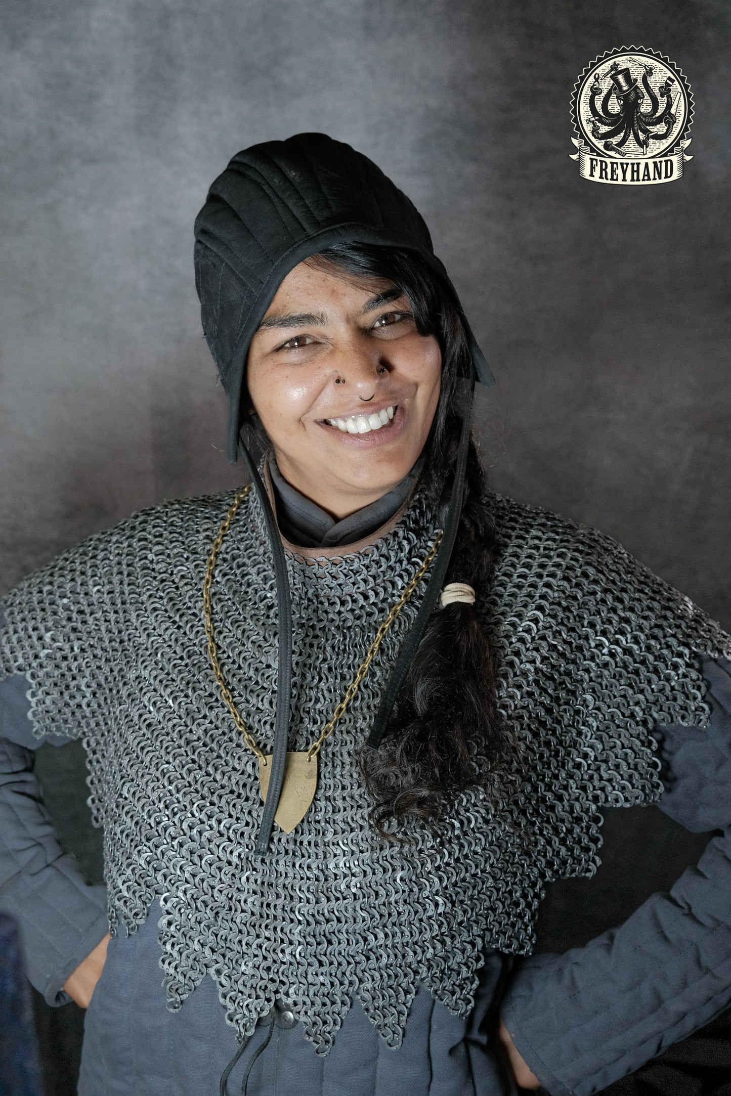 Polsterhaube "Bernhard" Nubukleder - schwarz