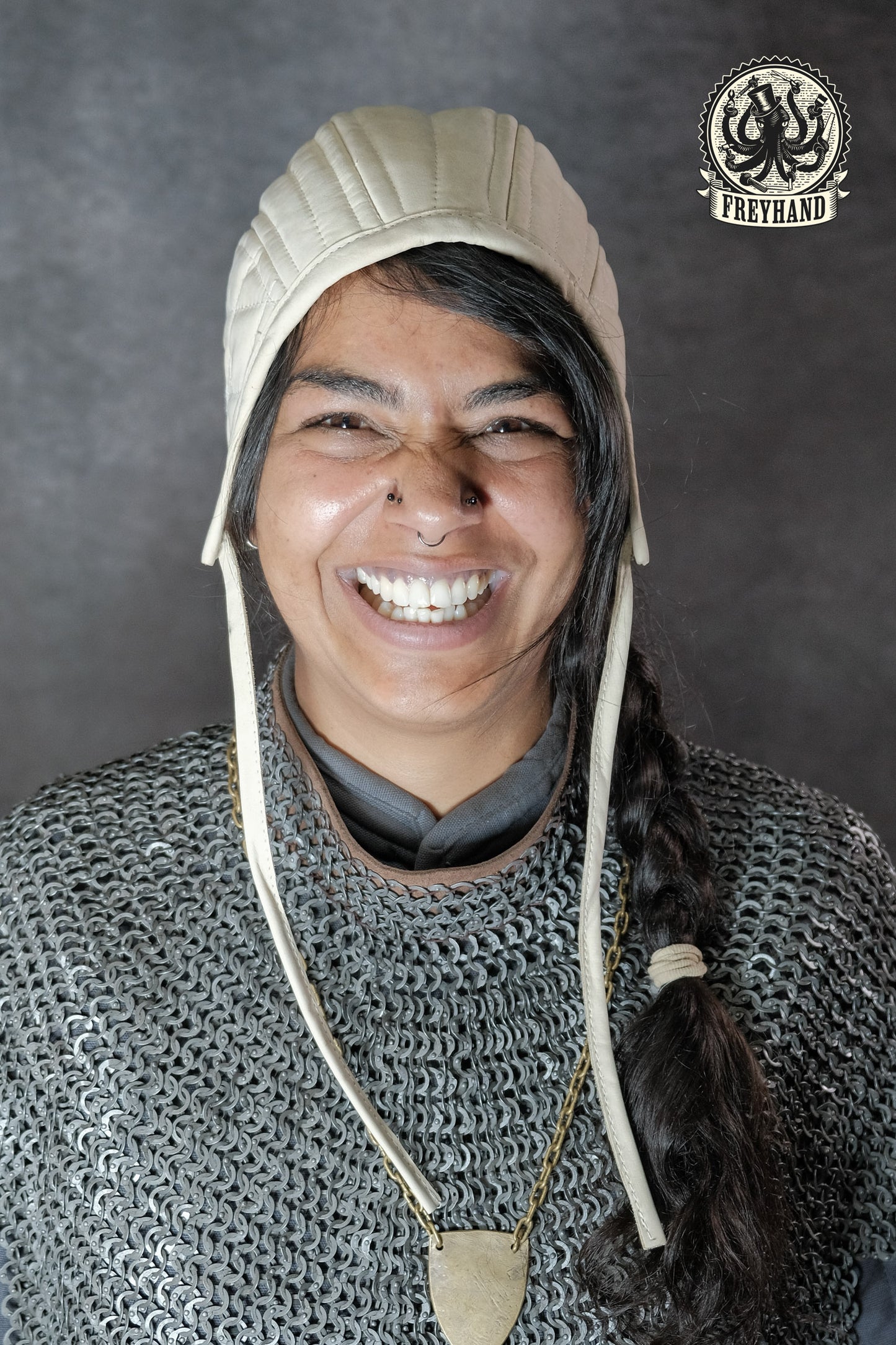 Polsterhaube "Bernhard" Nubukleder - natur