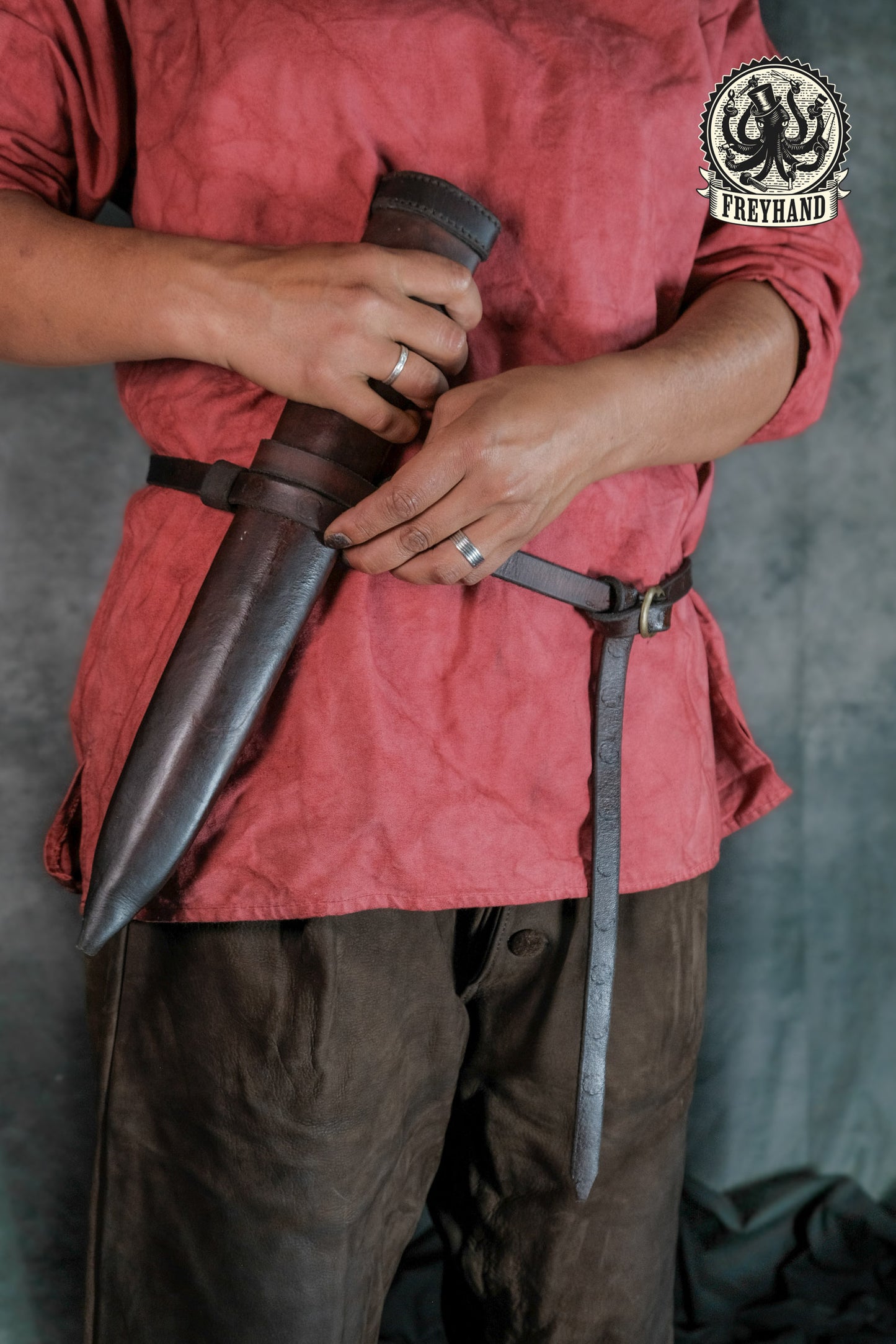 Schwertgurt "Roderic" Leder braun