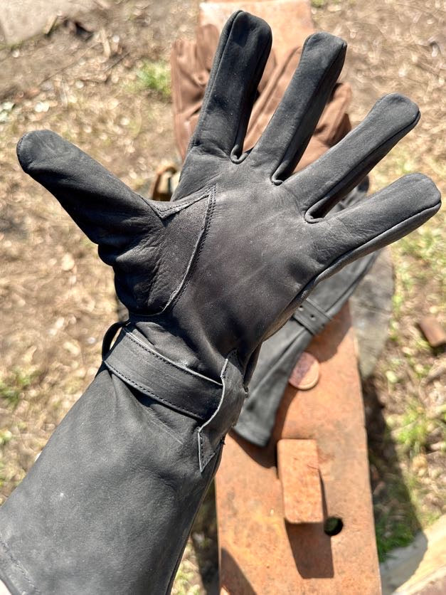 Lederhandschuhe "Ulex" Nubukleder schwarz