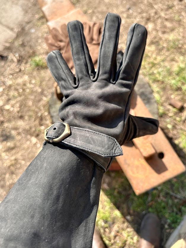 Lederhandschuhe "Ulex" Nubukleder schwarz